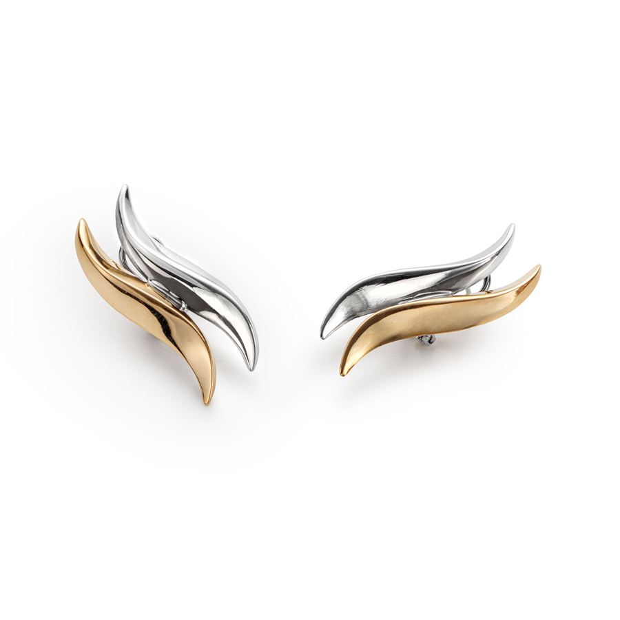 Bicolor big earrings FLAME | OR2 BIGBIC